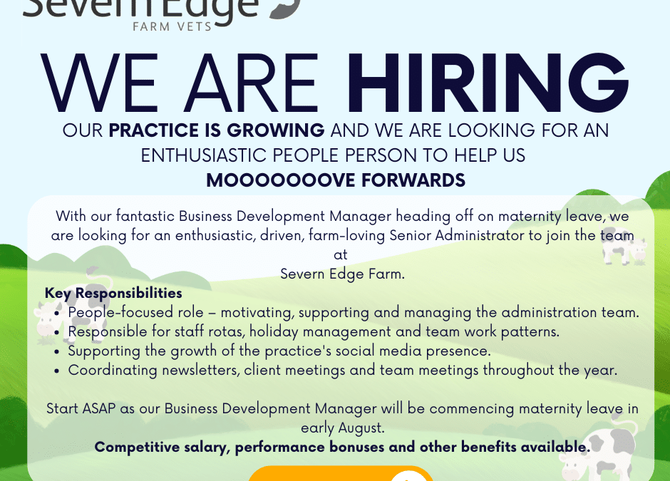 WE’RE HIRING – SENIOR FARM ADMINISTRATOR